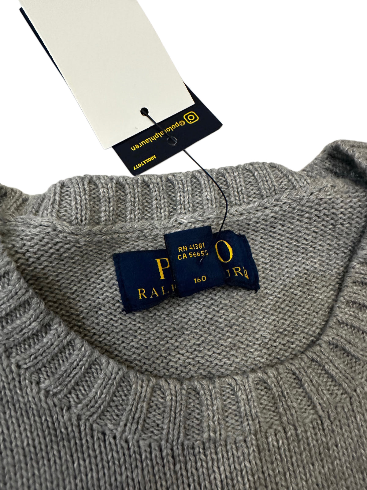 Polo Ralph Lauren Grey Polo Bear Knit Sweater