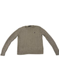 Polo Ralph Lauren Beige Cable-Knit Crew Neck Sweater