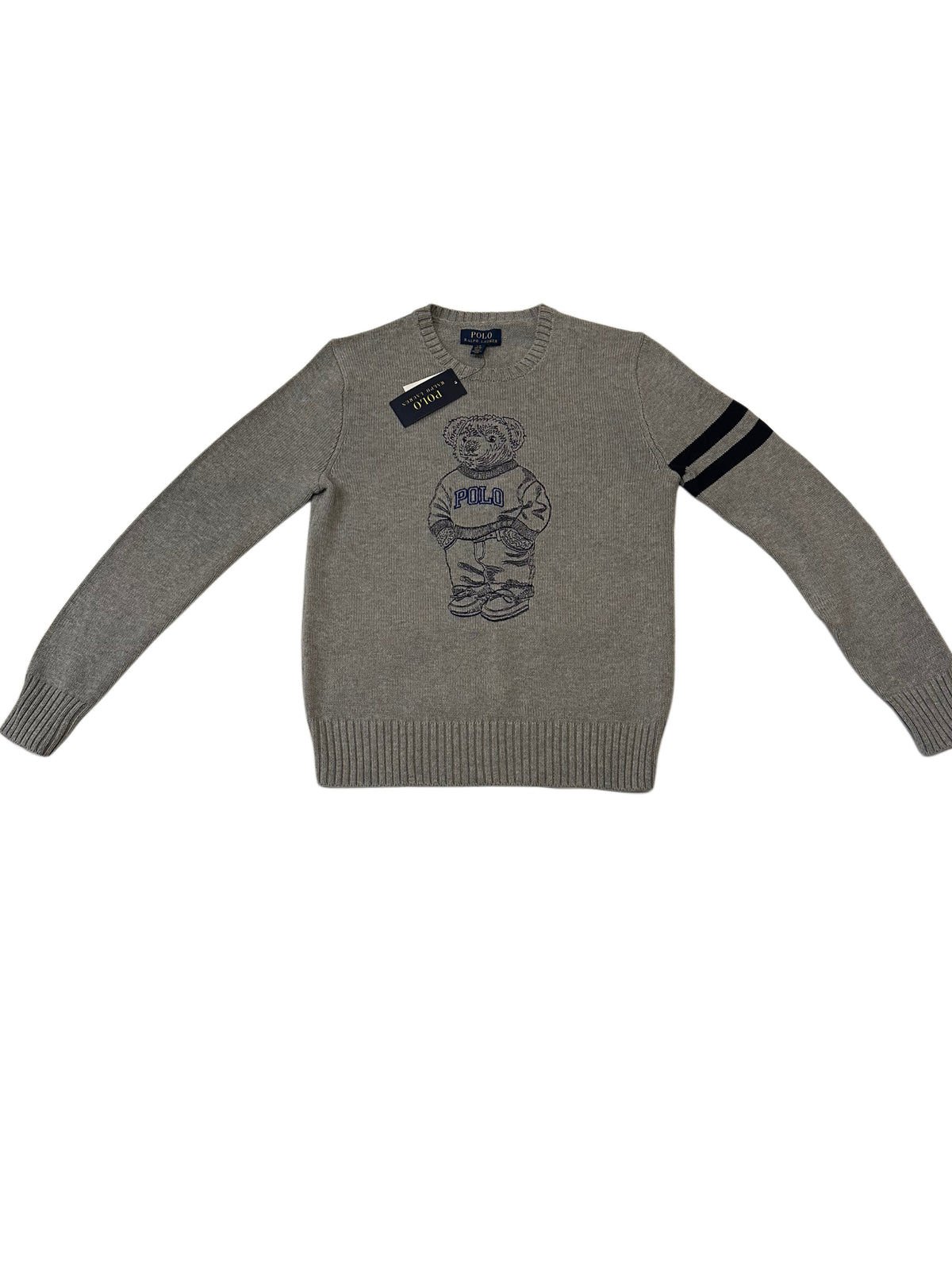 Polo Ralph Lauren Grey Polo Bear Knit Sweater