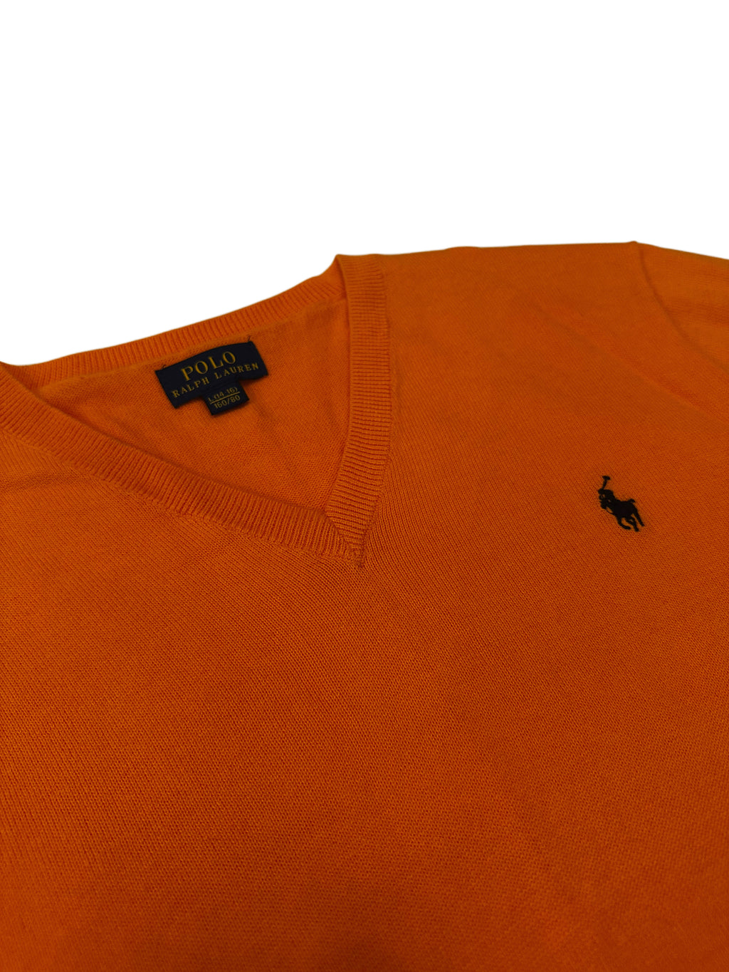 Polo Ralph Lauren Orange V-Neck Knit Sweater