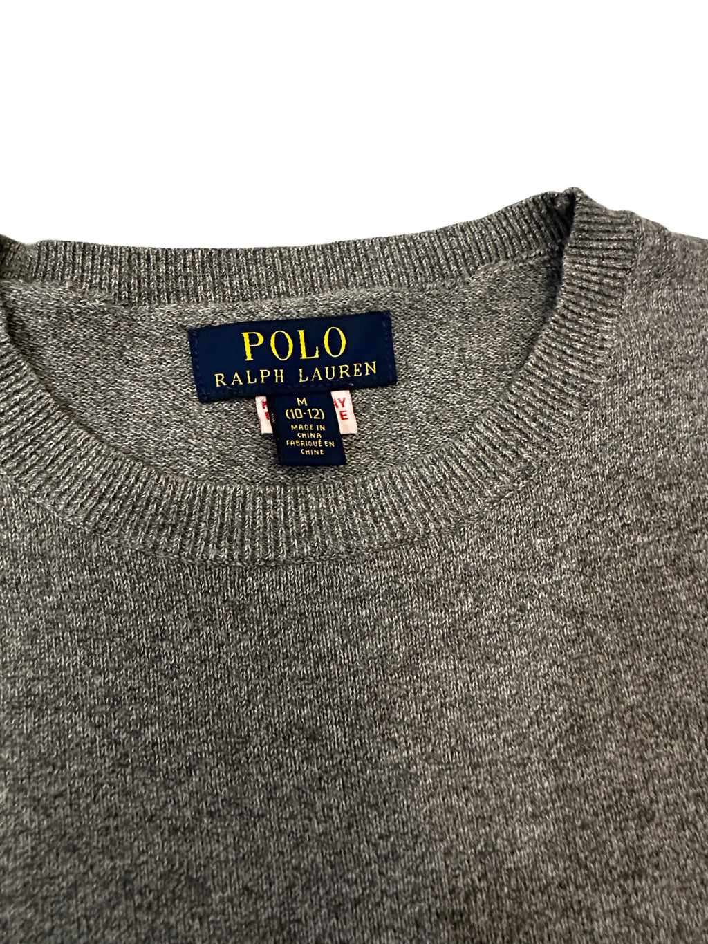 Polo Ralph Lauren Grey Knit Crew Neck Sweater