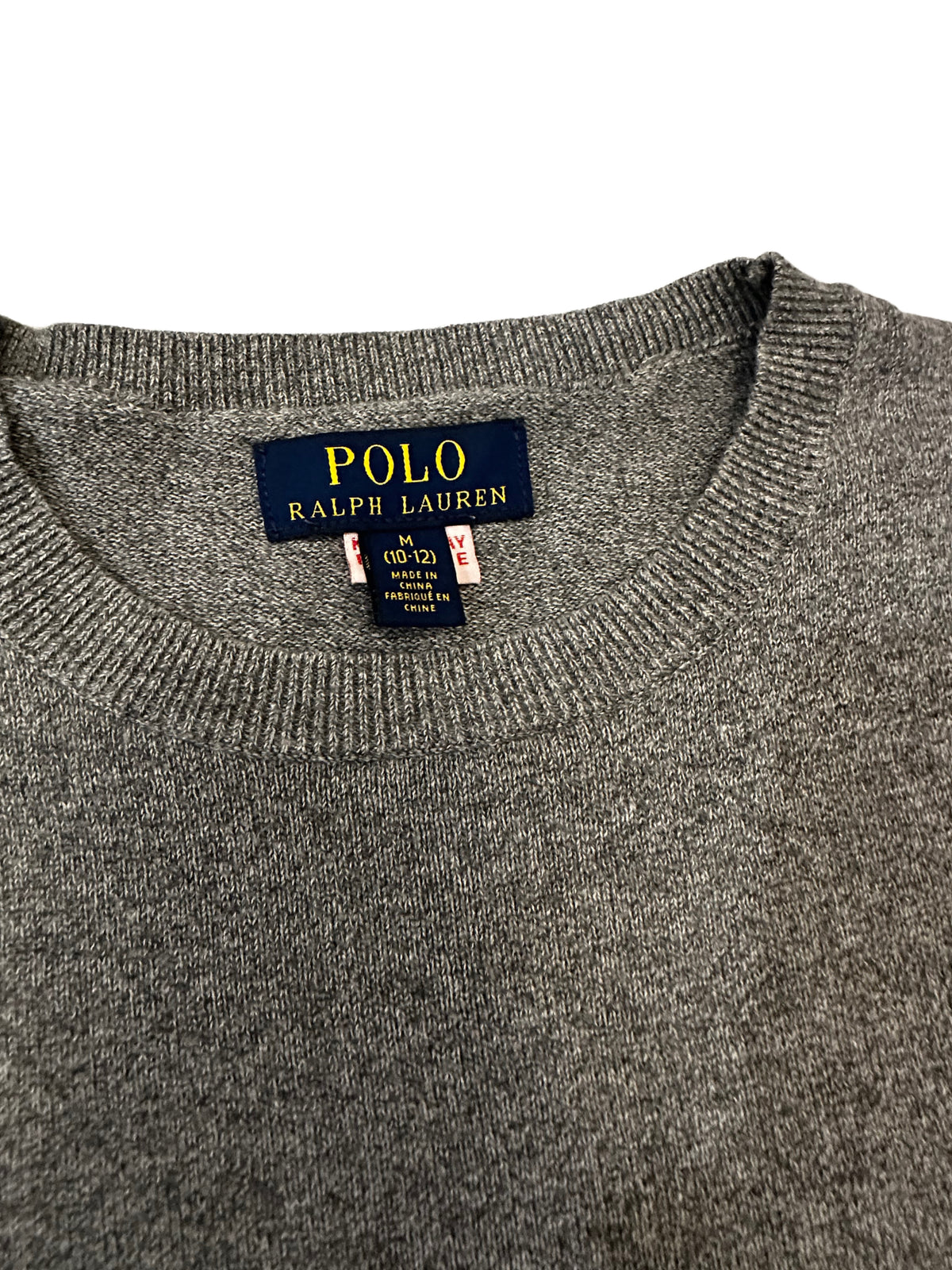 Polo Ralph Lauren Grey Knit Crew Neck Sweater