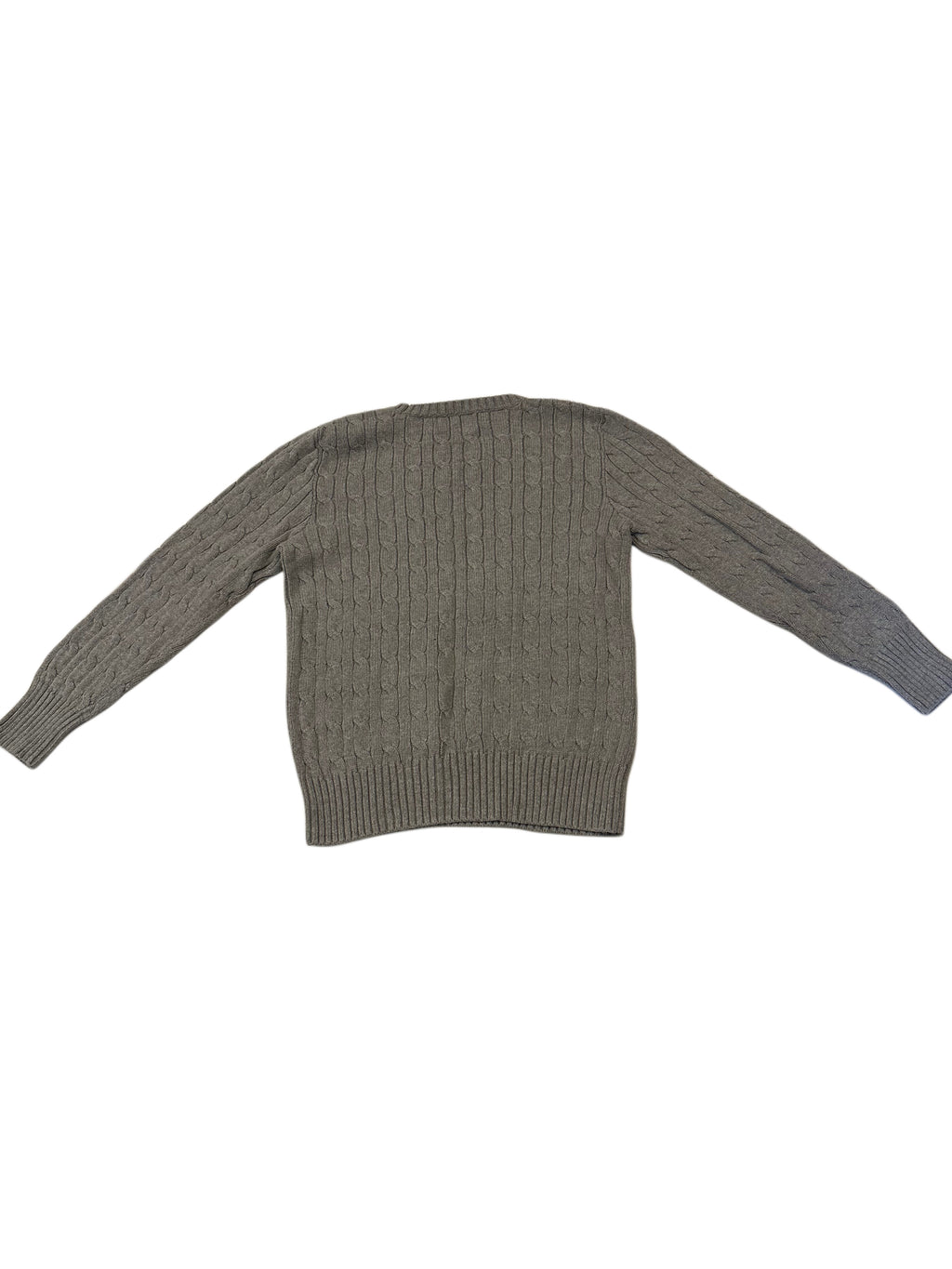 Polo Ralph Lauren Grey Cable-Knit Crew Neck Sweater