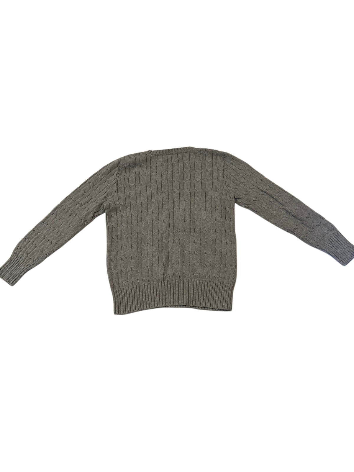 Polo Ralph Lauren Grey Cable-Knit Crew Neck Sweater