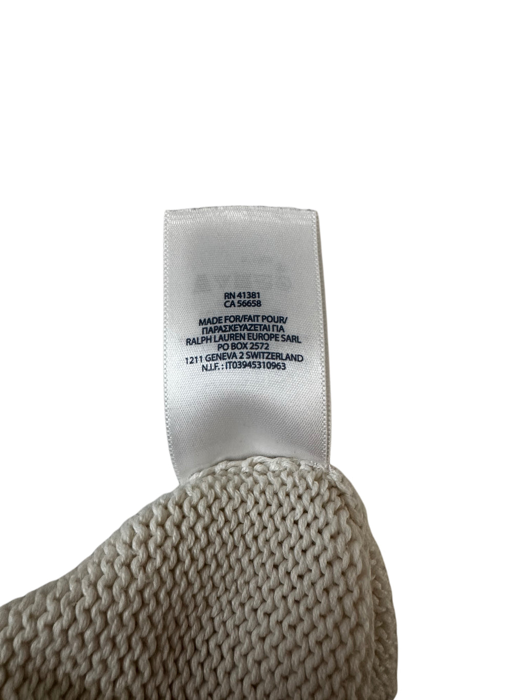 Polo Ralph Lauren Cream Cotton Chunky Knit Quarter-Zip Sweater