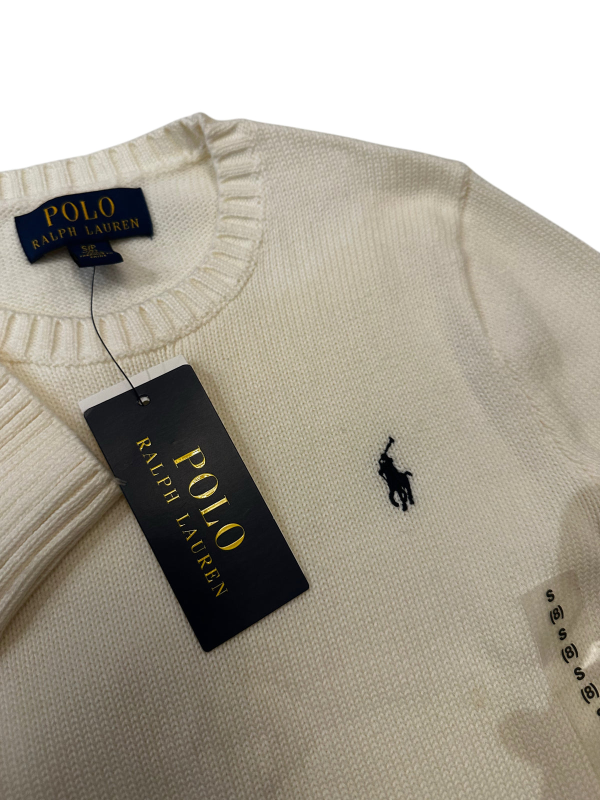 Polo Ralph Lauren Cream Cotton Knit Jumper