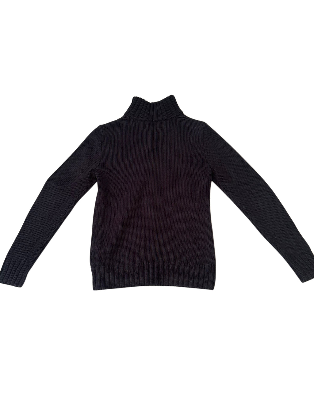 Polo Ralph Lauren Navy Flag Knit Quarter-Zip Sweater