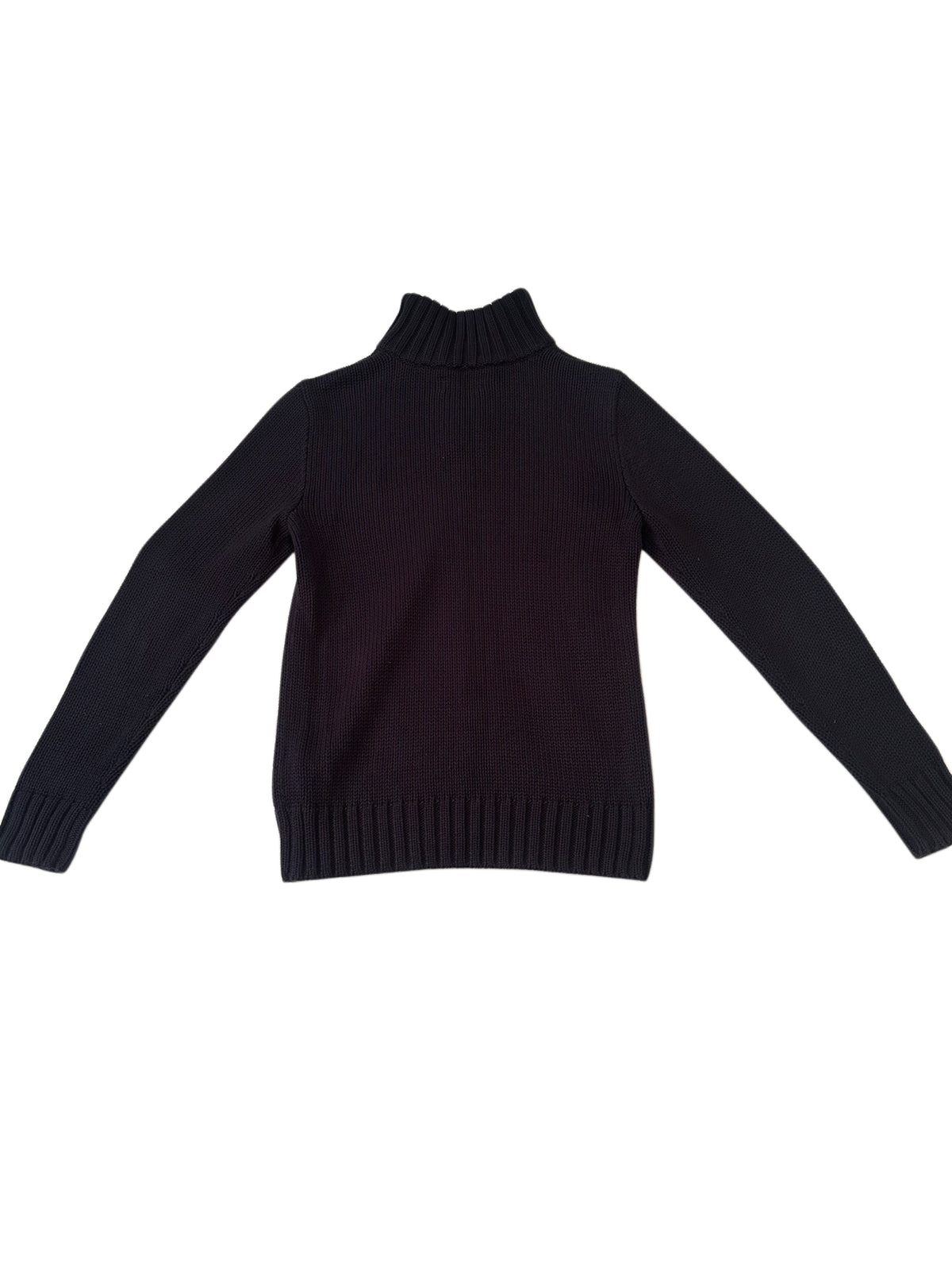 Polo Ralph Lauren Navy Flag Knit Quarter-Zip Sweater