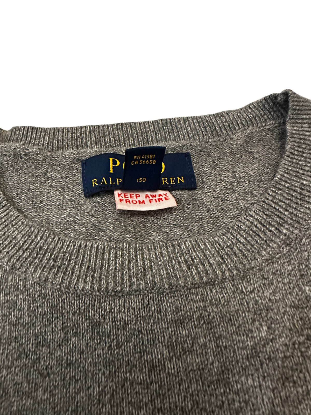 Polo Ralph Lauren Grey Knit Crew Neck Sweater