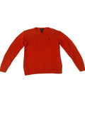 Polo Ralph Lauren Orange Chunky Knit Crewneck Sweater