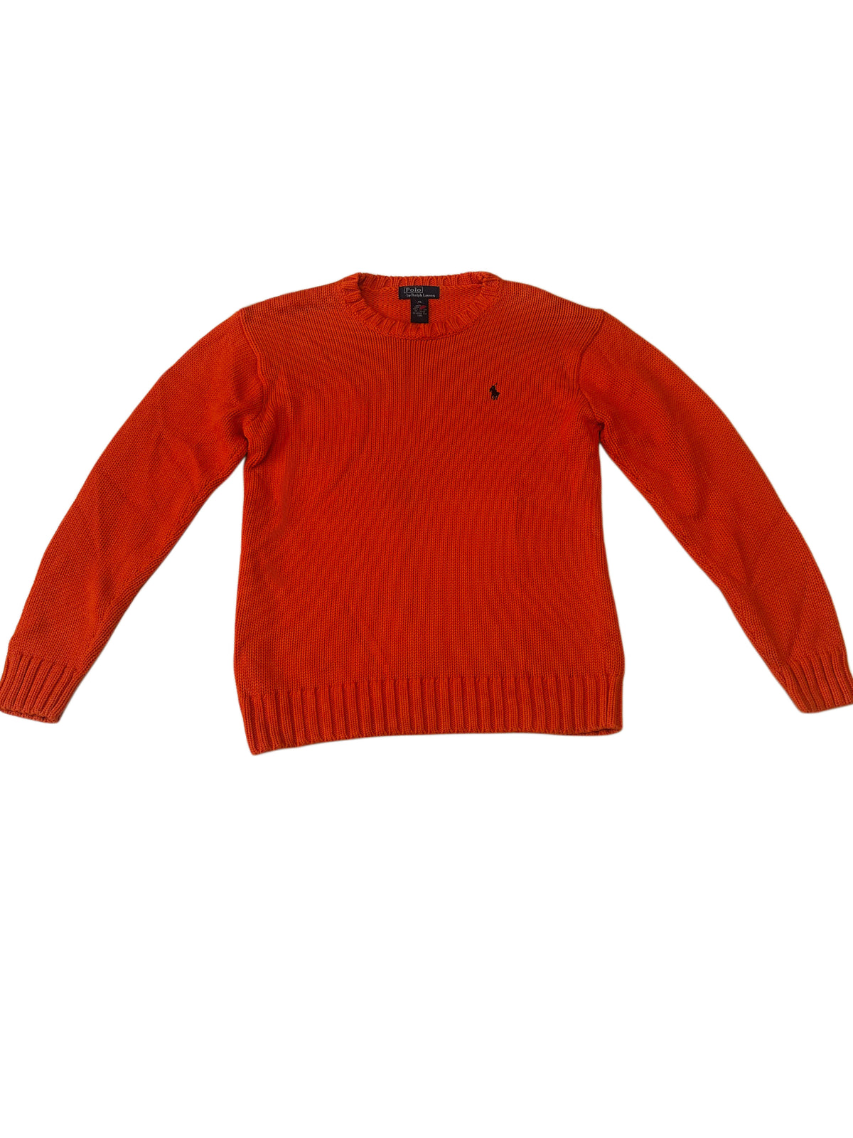 Polo Ralph Lauren Orange Chunky Knit Crewneck Sweater