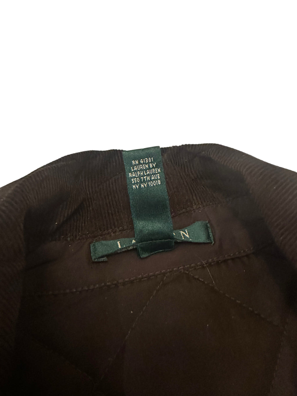 Lauren Ralph Lauren Brown Quilted Jacket | Corduroy Collar | Equestrian Barn Style