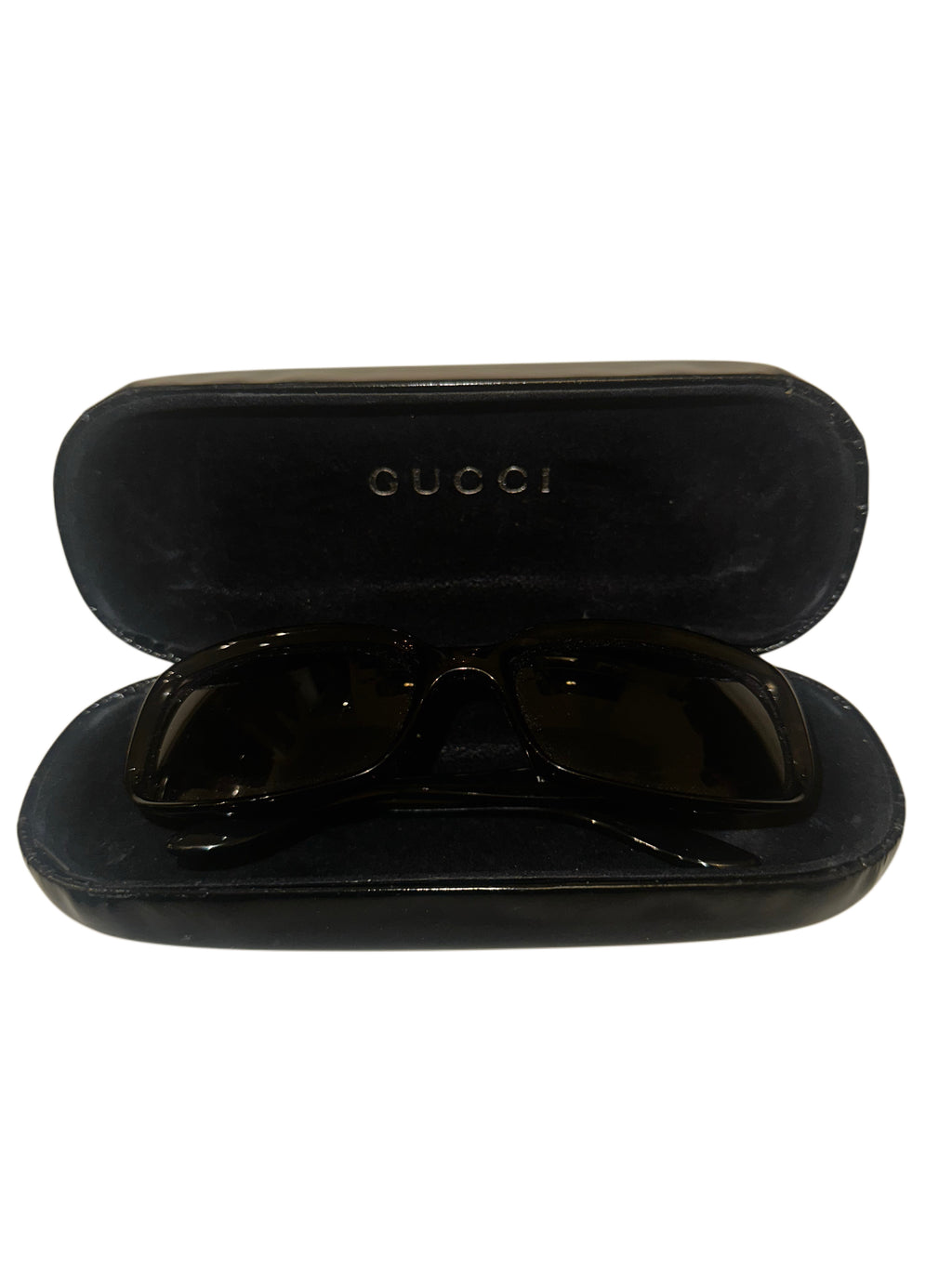 Gucci GG 2455/S Dark Brown Rectangular Sunglasses with Case