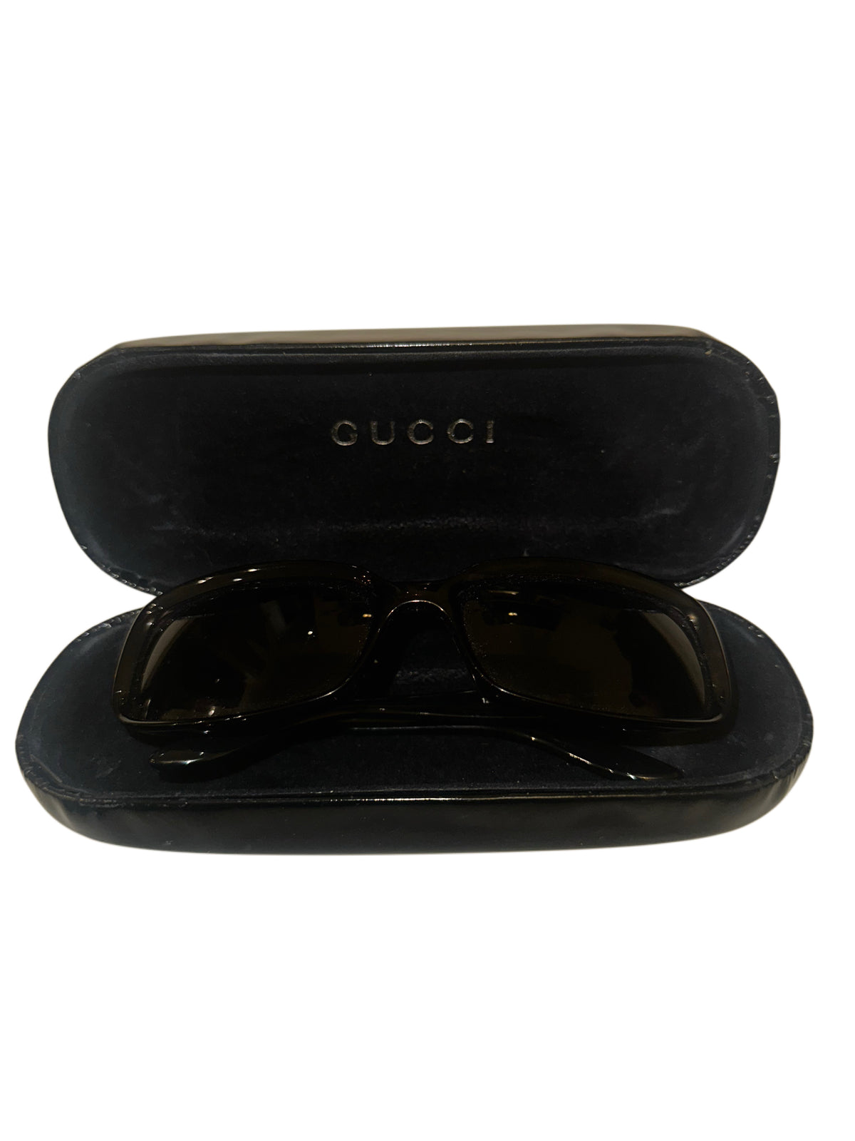 Gucci GG 2455/S Dark Brown Rectangular Sunglasses with Case