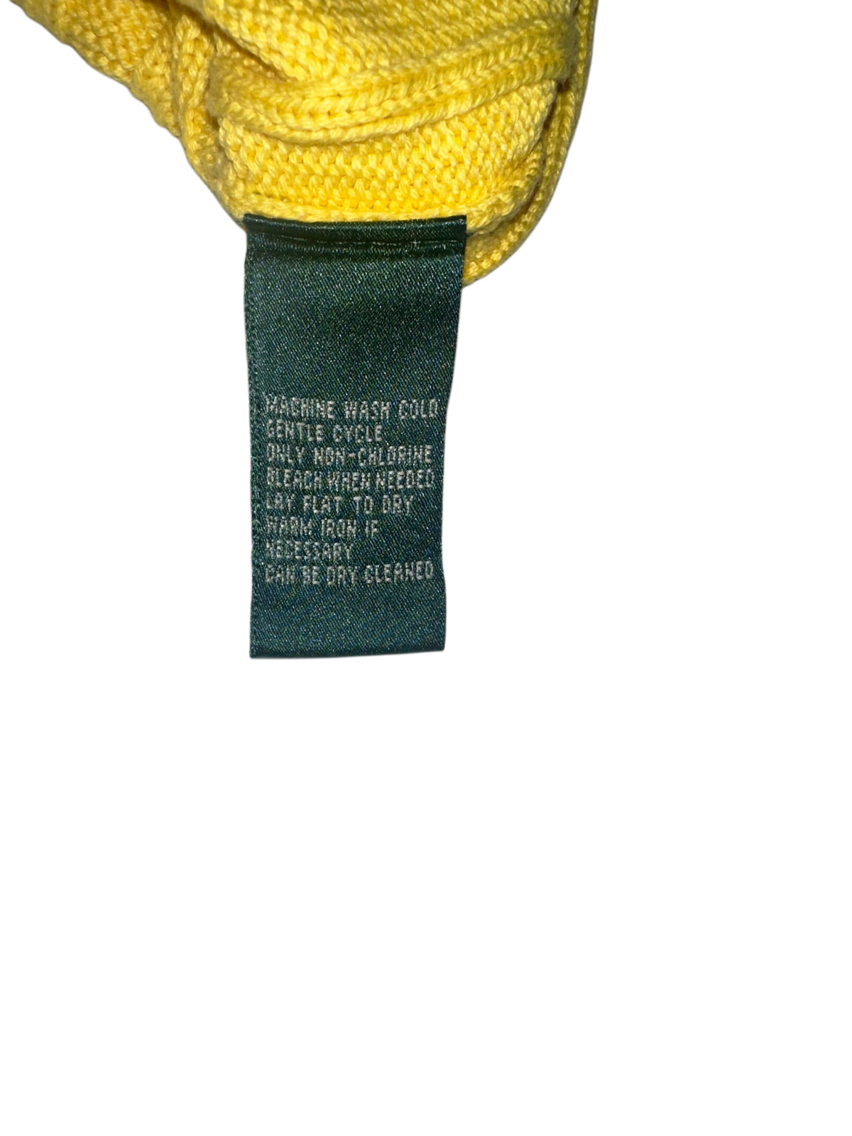 Lauren Ralph Lauren Mustard Yellow Cable Knit Cotton Jumper