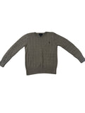 Polo Ralph Lauren Grey Cable-Knit Crew Neck Sweater