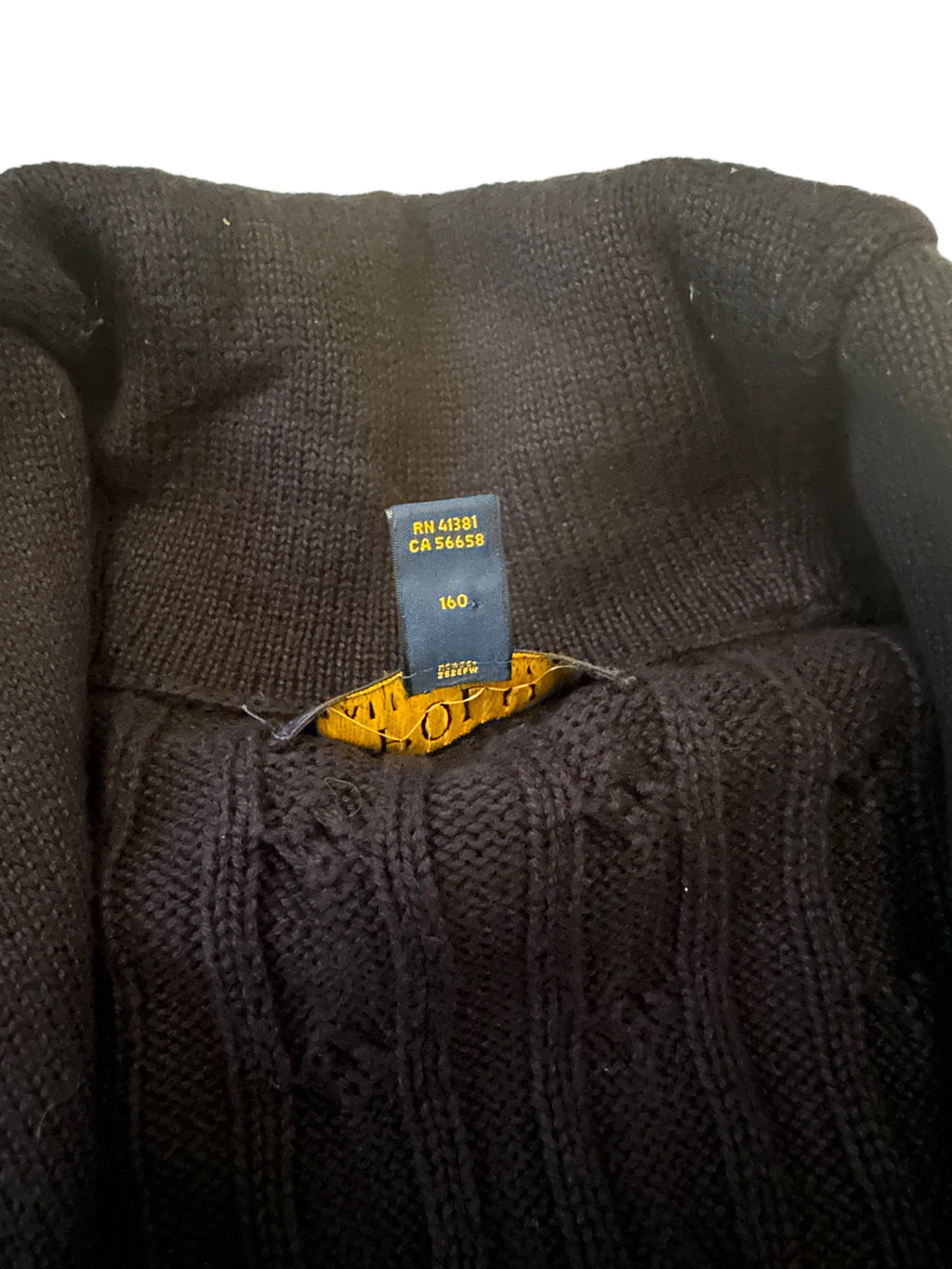 Polo Ralph Lauren Navy Cable-Knit Shawl Collar Cardigan