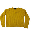 Lauren Ralph Lauren Mustard Yellow Cable Knit Cotton Jumper