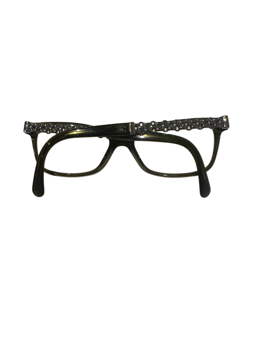 Chanel Crystal Olive Chain Detail Glasses