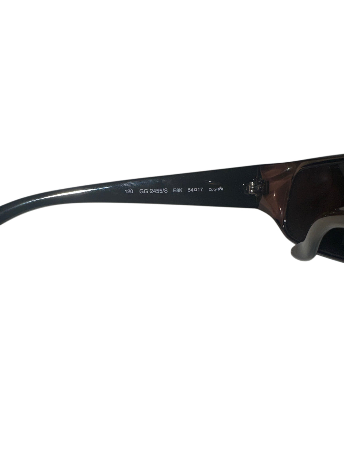 Gucci GG 2455/S Dark Brown Rectangular Sunglasses with Case