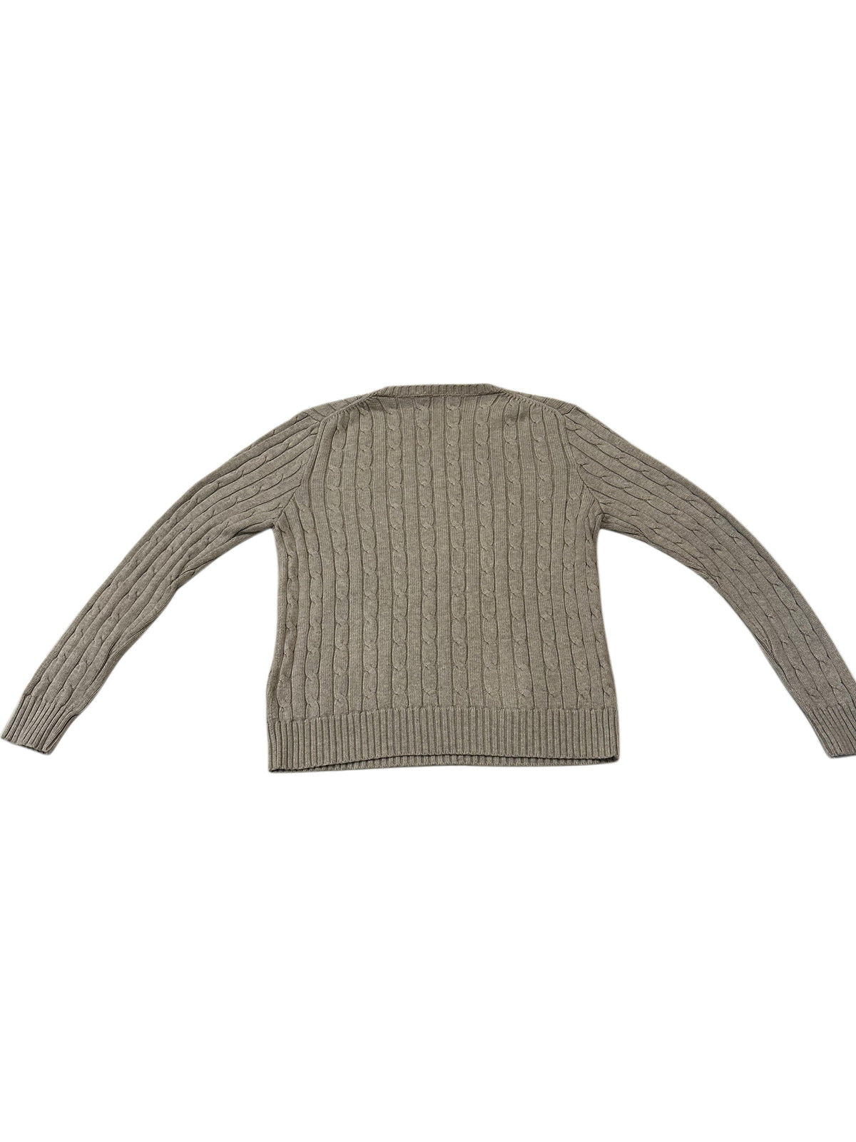 Polo Ralph Lauren Beige Cable-Knit Crew Neck Sweater