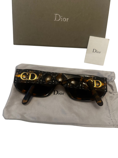 Christian Dior Tortoiseshell Cannage Sunglasses CD