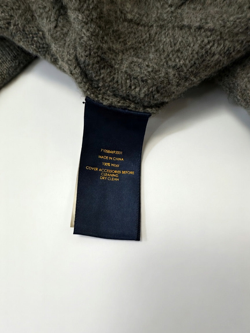 Polo Ralph Lauren Grey Cable Knit Shawl Collar Cardigan |
