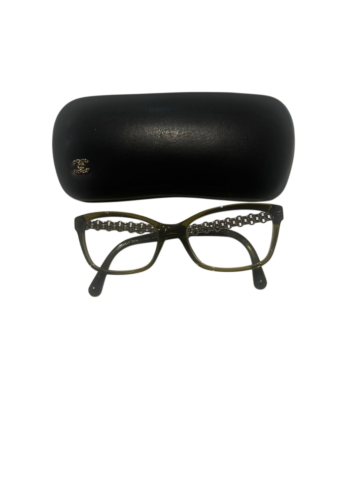 Chanel Crystal Olive Chain Detail Glasses