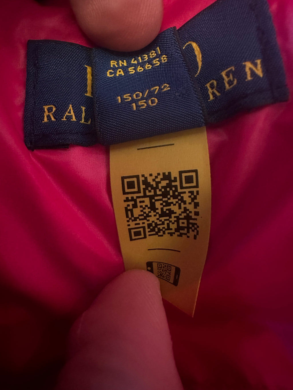 Polo Ralph Lauren Girls Hot Pink Hooded Down Puffer Jacket