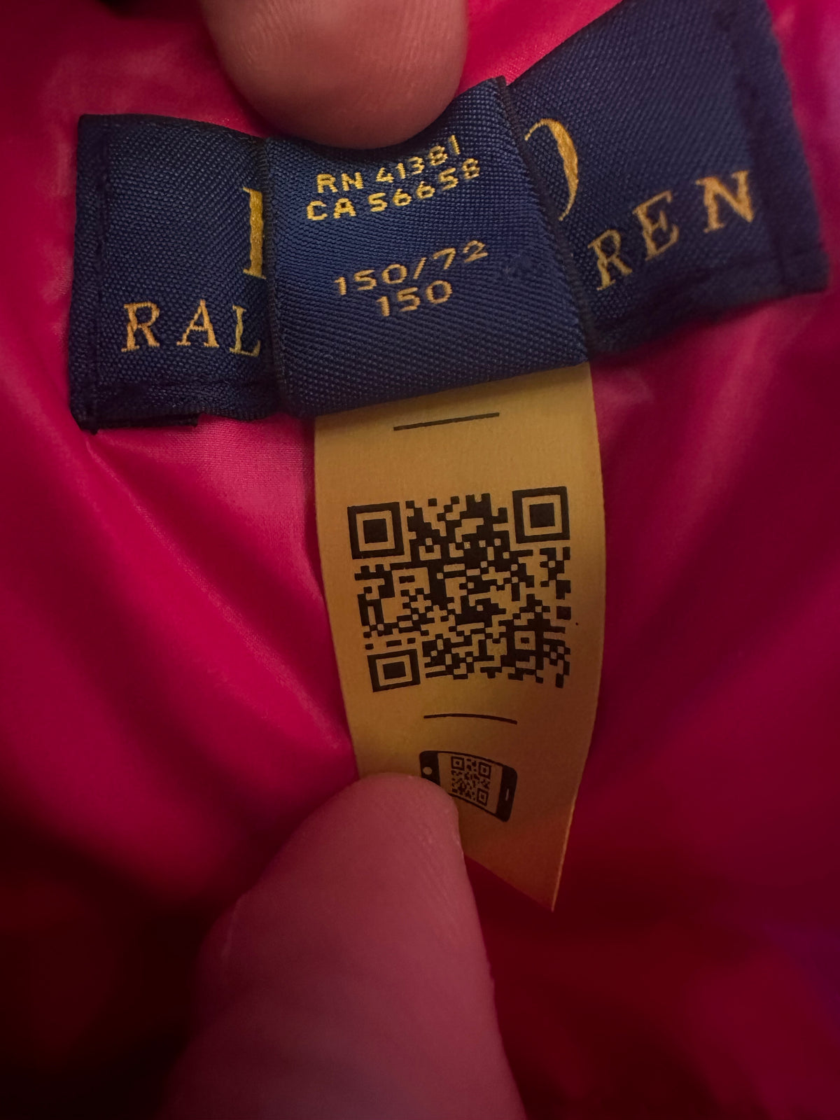 Polo Ralph Lauren Girls Hot Pink Hooded Down Puffer Jacket